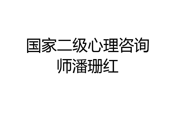 国家二级心理咨询师潘珊红