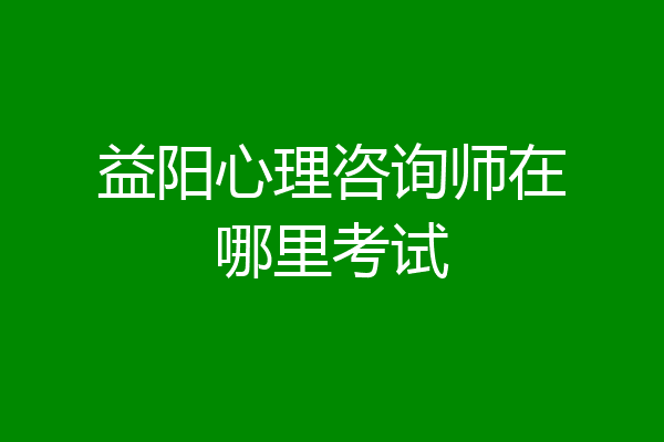 益阳心理咨询师在哪里考试