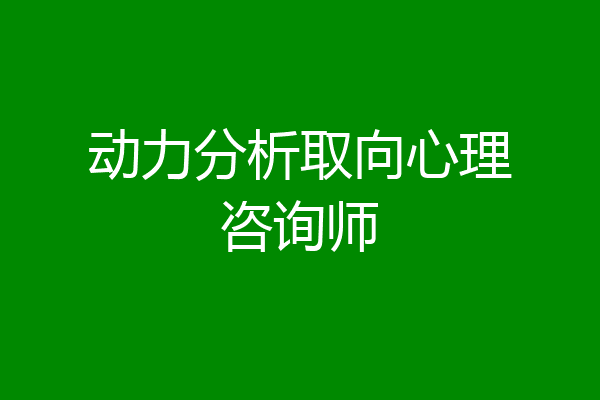 动力分析取向心理咨询师