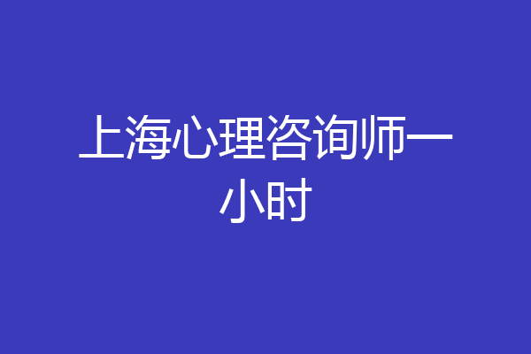 上海心理咨询师一小时