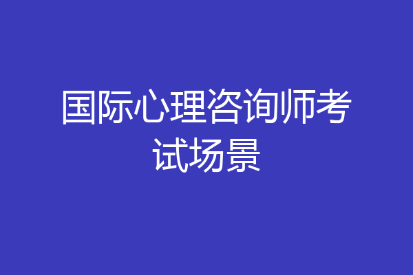 国际心理咨询师考试场景