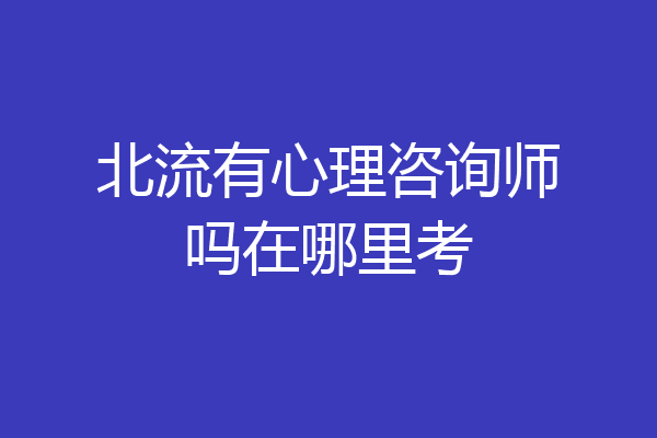 北流有心理咨询师吗在哪里考