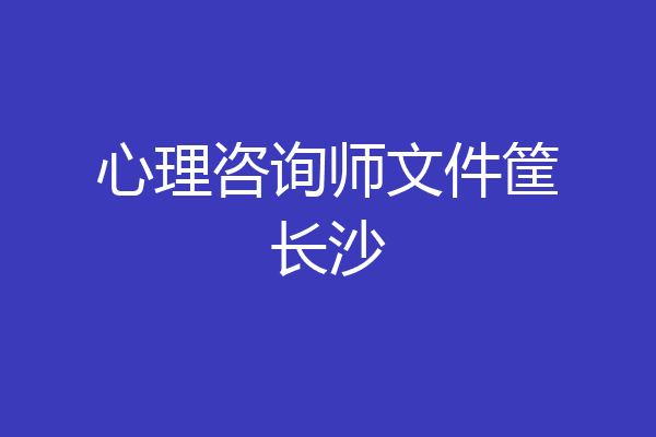 心理咨询师文件筐长沙