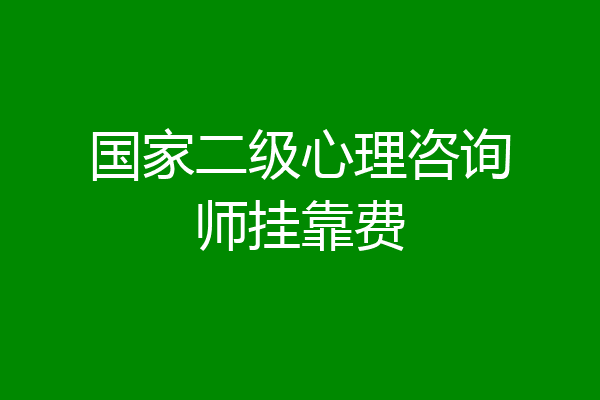 国家二级心理咨询师挂靠费