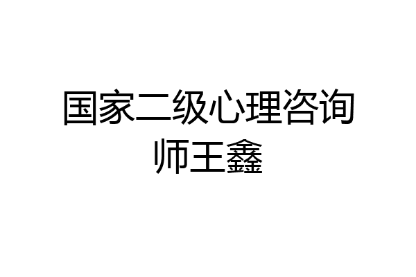 国家二级心理咨询师王鑫