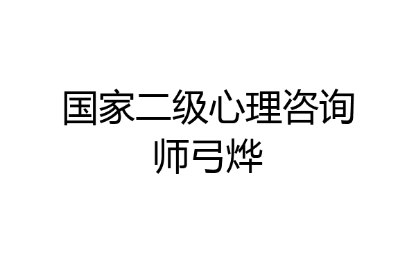 国家二级心理咨询师弓烨