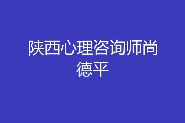 陕西心理咨询师尚德平