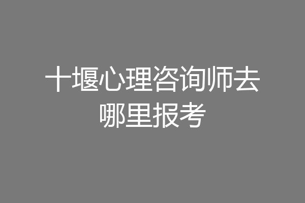 十堰心理咨询师去哪里报考