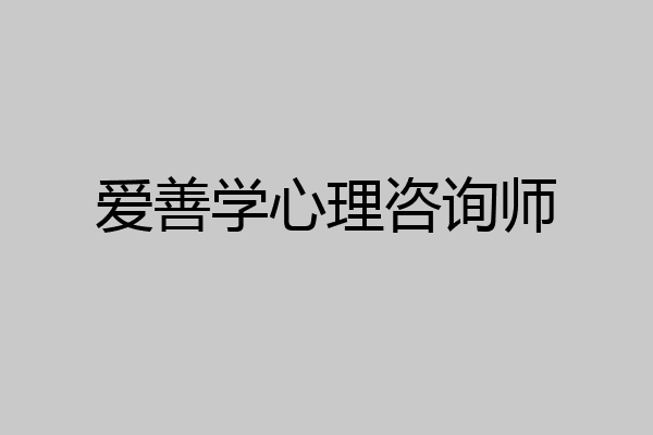 爱善学心理咨询师