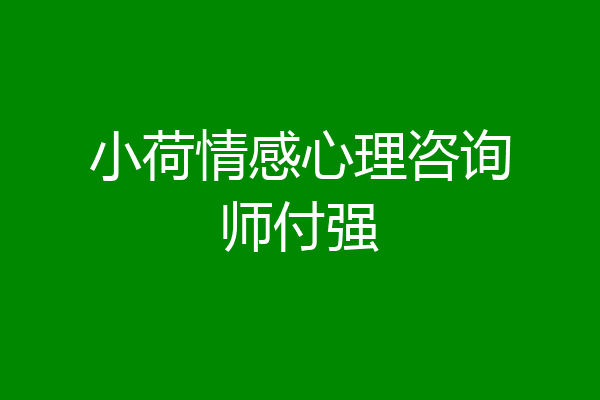 小荷情感心理咨询师付强