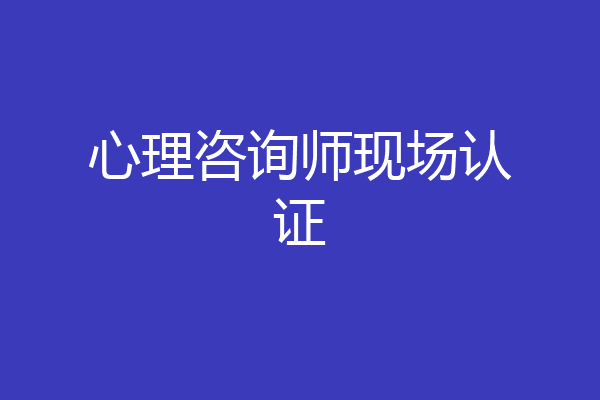 心理咨询师现场认证