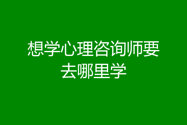 想学心理咨询师要去哪里学