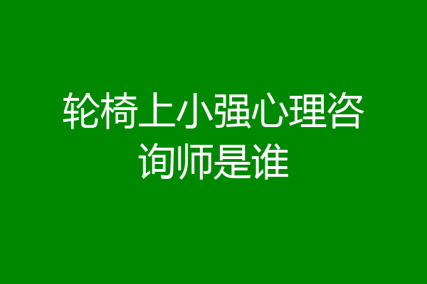 轮椅上小强心理咨询师是谁
