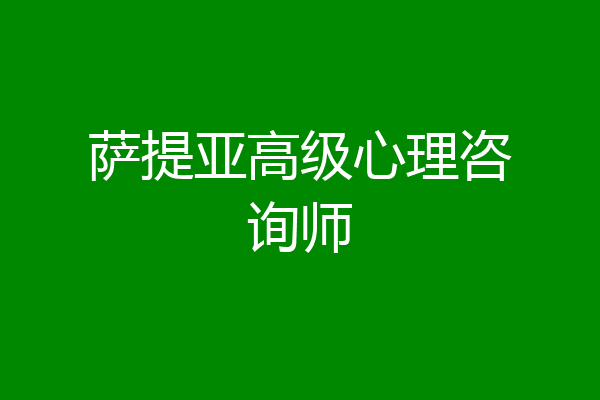 萨提亚高级心理咨询师