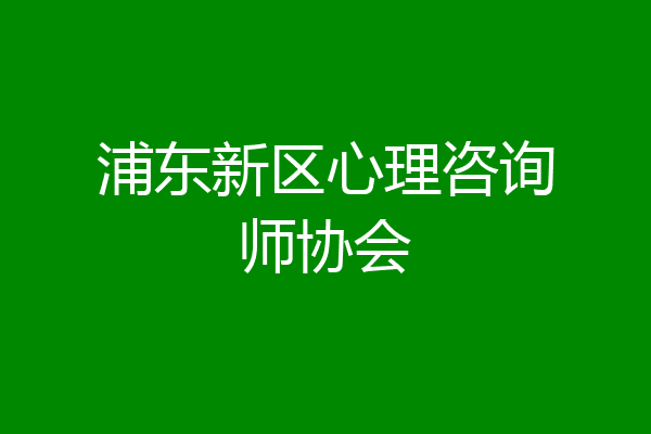 浦东新区心理咨询师协会