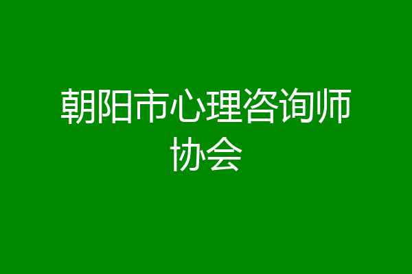 朝阳市心理咨询师协会