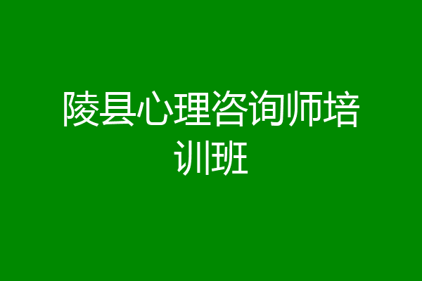 陵县心理咨询师培训班