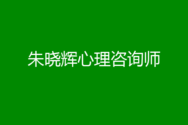 朱晓辉心理咨询师