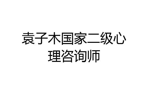 袁子木国家二级心理咨询师