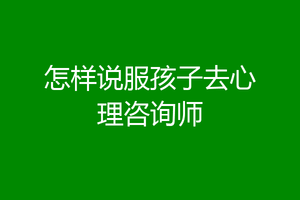 怎样说服孩子去心理咨询师