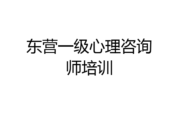 东营一级心理咨询师培训
