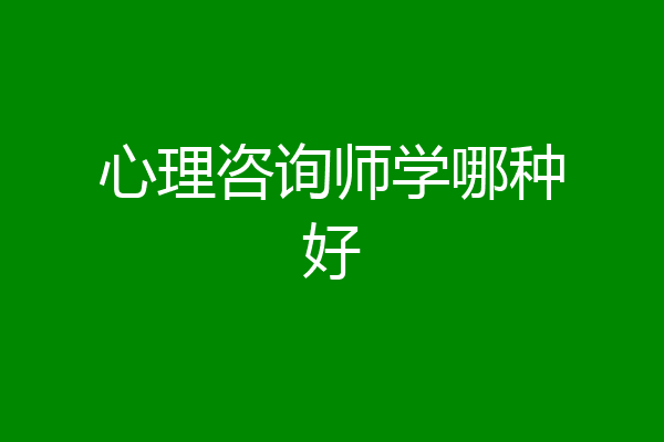 心理咨询师学哪种好