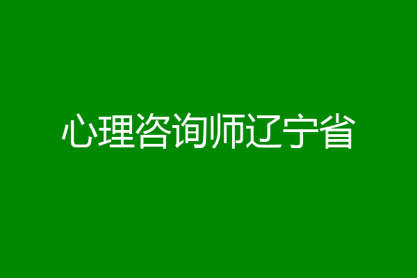 心理咨询师辽宁省