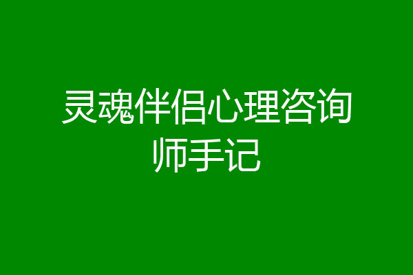 灵魂伴侣心理咨询师手记