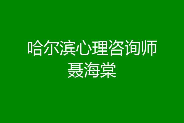 哈尔滨心理咨询师聂海棠