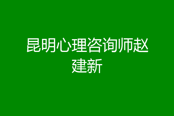 昆明心理咨询师赵建新