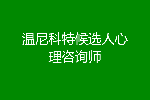 温尼科特候选人心理咨询师