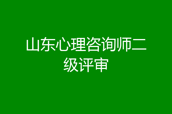 山东心理咨询师二级评审