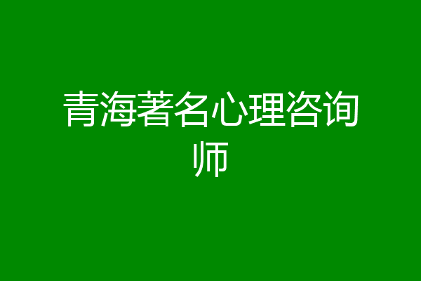 青海著名心理咨询师