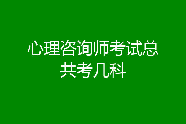 心理咨询师考试总共考几科