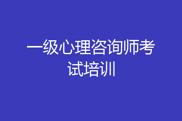 一级心理咨询师考试培训