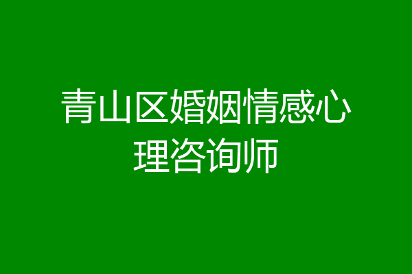 青山区婚姻情感心理咨询师