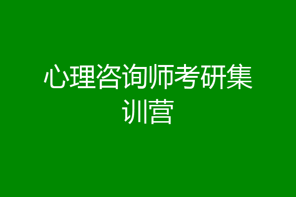 心理咨询师考研集训营