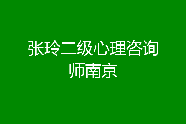 张玲二级心理咨询师南京