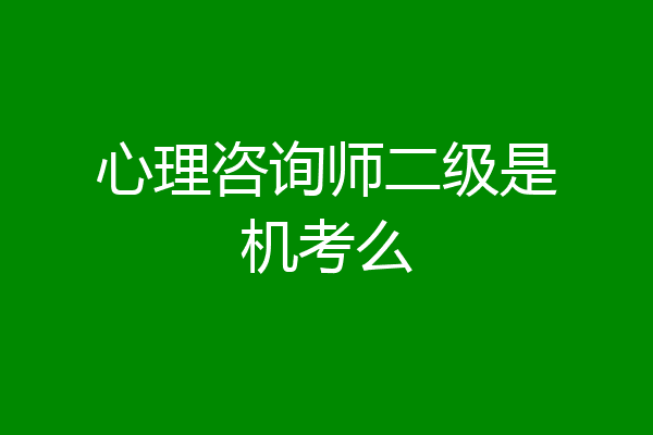 心理咨询师二级是机考么
