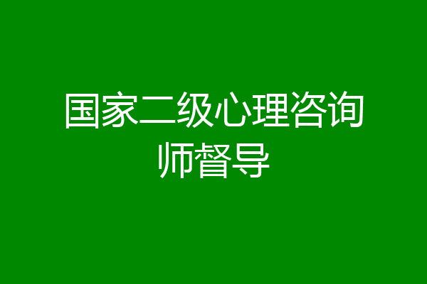 国家二级心理咨询师督导