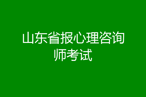 山东省报心理咨询师考试