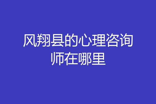 风翔县的心理咨询师在哪里