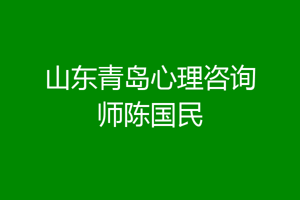 山东青岛心理咨询师陈国民