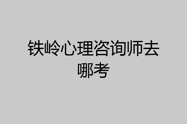 铁岭心理咨询师去哪考