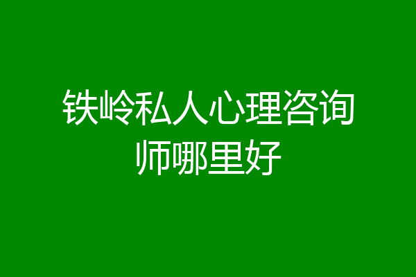 铁岭私人心理咨询师哪里好