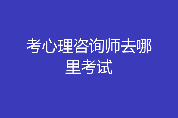 考心理咨询师去哪里考试