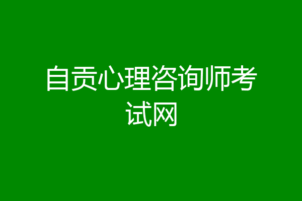 自贡心理咨询师考试网