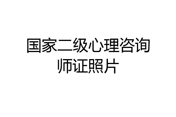 国家二级心理咨询师证照片