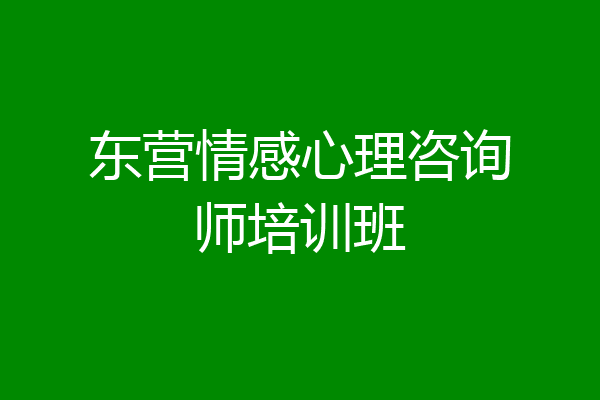 东营情感心理咨询师培训班