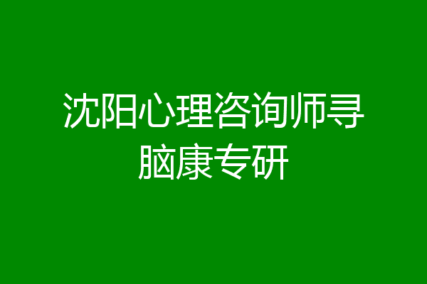 沈阳心理咨询师寻脑康专研